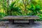 Wooden bench for relax with lover