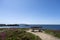 Wooden bench by the sea