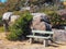 Wooden bench in the surroundings of Varberg in Sweden