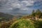 Wooden bench on Viewpoint in Tara National Park