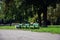 Wooden benches in the park