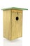 Wooden bird house side front view