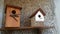 Wooden birds house is waiting