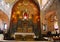 Wooden Black Madonna inside of church of Notre Dame in Rocamadour, France