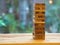 Wooden Block Game. Wood Tower Contruction Cube Toy.
