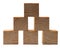 Wooden block pyramid, for text. Concept of business hierarchy and business strategy.  white background