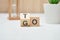 Wooden blocks with the inscription to go as a business concept of courage