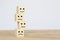 Wooden blocks are showing emotional, happiness, sad, sadness, think different, out of control, every thing in life