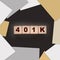 Wooden Blocks with the text: 401K. Retirement saving social business concept