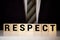 Wooden Blocks with the text: Respect