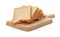 Wooden board with sliced toast bread