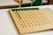 Wooden board to learn to count numbers and do mathematical operations