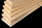 Wooden boards on black in a woodworking industry. stacks with pine lumber. folded edge board. timber for construction