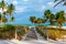 Wooden boardwalk in beautiful Crandon Park in Key Biscayne
