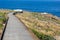 The wooden boardwalk down to to Admirals Arch on Kangaroo Island South Australia on May 8th 2021