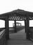 Wooden Boardwalk Gazebo Bird on Top