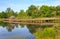 Wooden Boardwalk Gazebo Water Reflection Arrowbrook Herndon VA