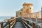 Wooden boardwalk lead to the Torre de la Horadada