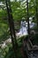 Wooden boardwalk leading down to Brandywine Falls, Cuyahoga National Park, Akron, Ohio