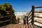 Wooden boardwalk leading to the beach in Keurboomstrand, South Africa