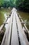 Wooden boardwalk in a mangrove swamp in the tropic