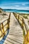 Wooden boardwalk in Sardinia