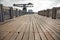 Wooden Boardwalk & Vintage Crane