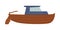 Wooden Boat as Watercraft or Swimming Water Vessel Vector Illustration