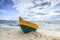 Wooden boat on The Baltic shore.