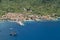 The wooden boat in the bay of Komiza,Vis island