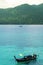 Wooden boat on beautiful ocean in Lipe island, Thailand