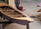 Wooden boat at boatyard - repair shop for boats - Venice, Italy