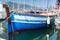 Wooden boat moored in Propriano, Corsica