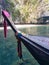 Wooden boat over the sea