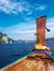 Wooden boat over the sea