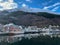 Wooden boat in port of Odda, Norway