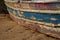 Wooden boat washed paint