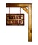 Wooden boat yard sign.