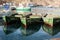 Wooden boats in the Balaklava Bay in Sevastopol in the Crimea