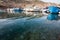 Wooden boats in the Balaklava Bay in Sevastopol in the Crimea