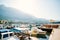 Wooden boats and fishing boats in Makarska