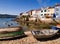 Wooden boats in a fishing village