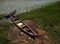 Wooden boats in the lake, Vellayani freshwater lake, Thiruvananthapuram, Kerala