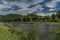 Wooden boats in Pieniny near Poland and Slovakia border in Cerveny Klastor town