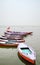 Wooden boats, Varanasi, Rajasthan, India