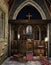 Wooden book stand in a church