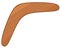 Wooden boomerang icon vector