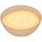 Wooden bowl with eggs mixed