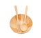 Wooden bowl ,fork and spoon