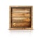 Wooden box, realistic closed wood crate for cargo